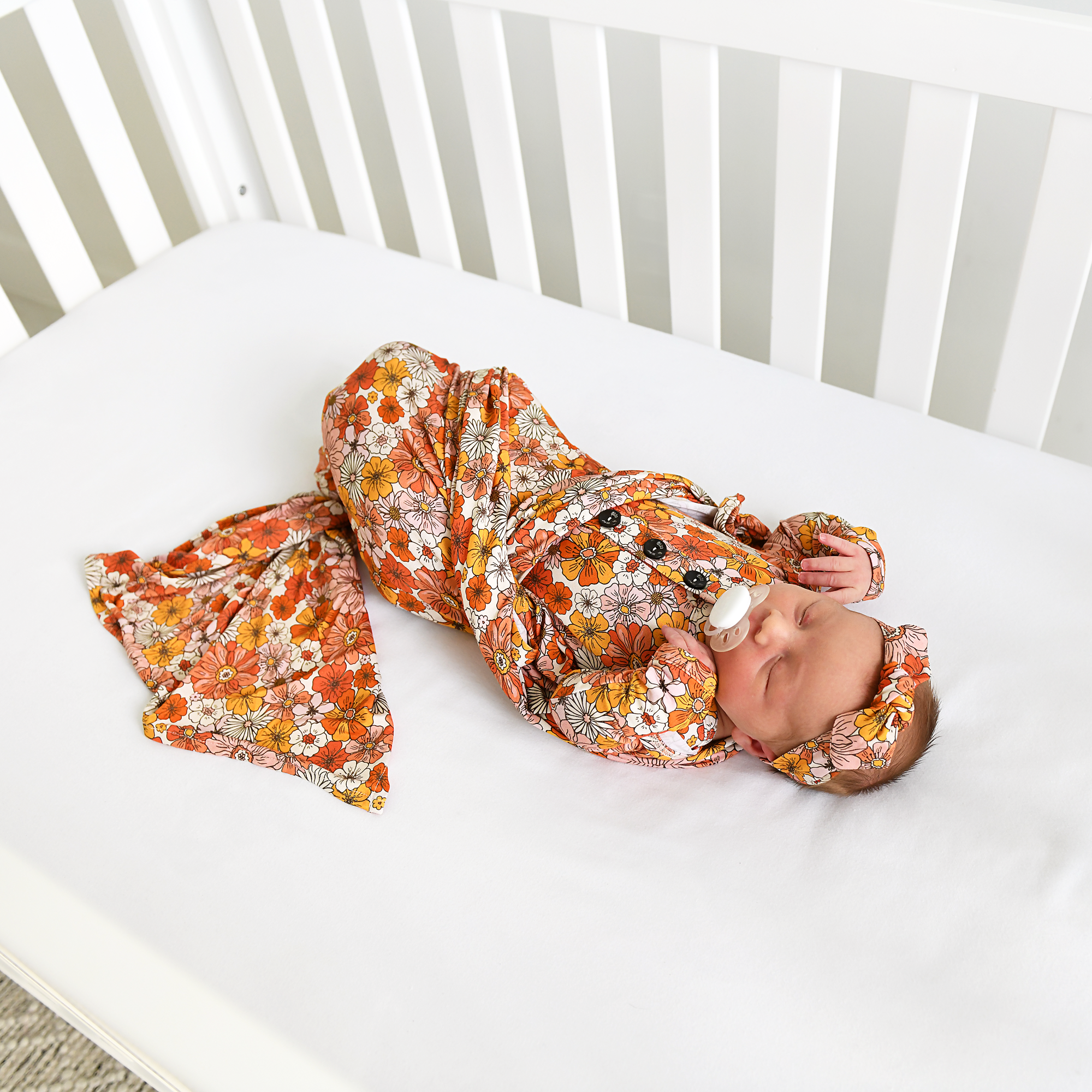 Gigi and Max - Louisa Swaddle Bamboo Newborn Baby Blanket