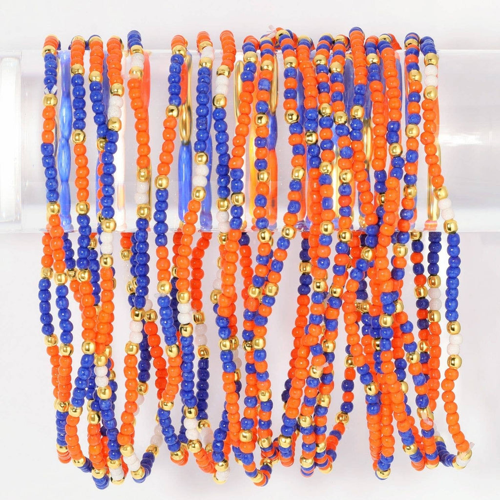 Splendid Iris - Set/4 Stretch Beaded GAME DAY Bracelets