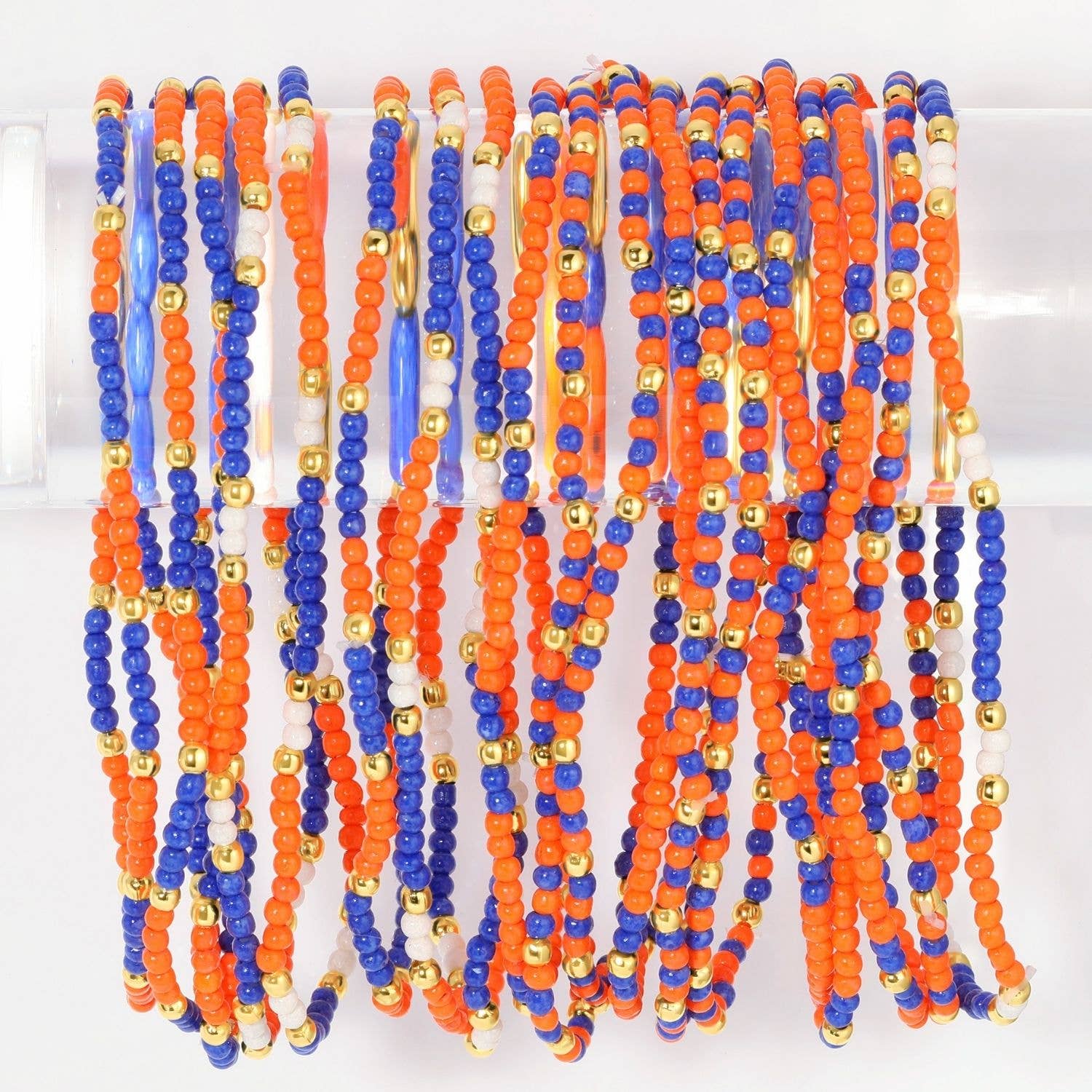 Splendid Iris - Set/4 Stretch Beaded GAME DAY Bracelets