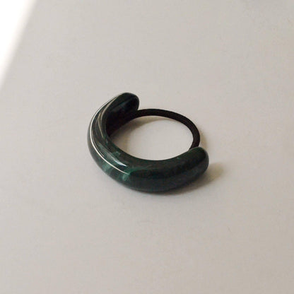 nar'sha - Wide Arch Acrylic Ponytail Hair Tie | Green