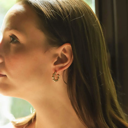 Tai Jewelry - Gold Ball Post Huggie