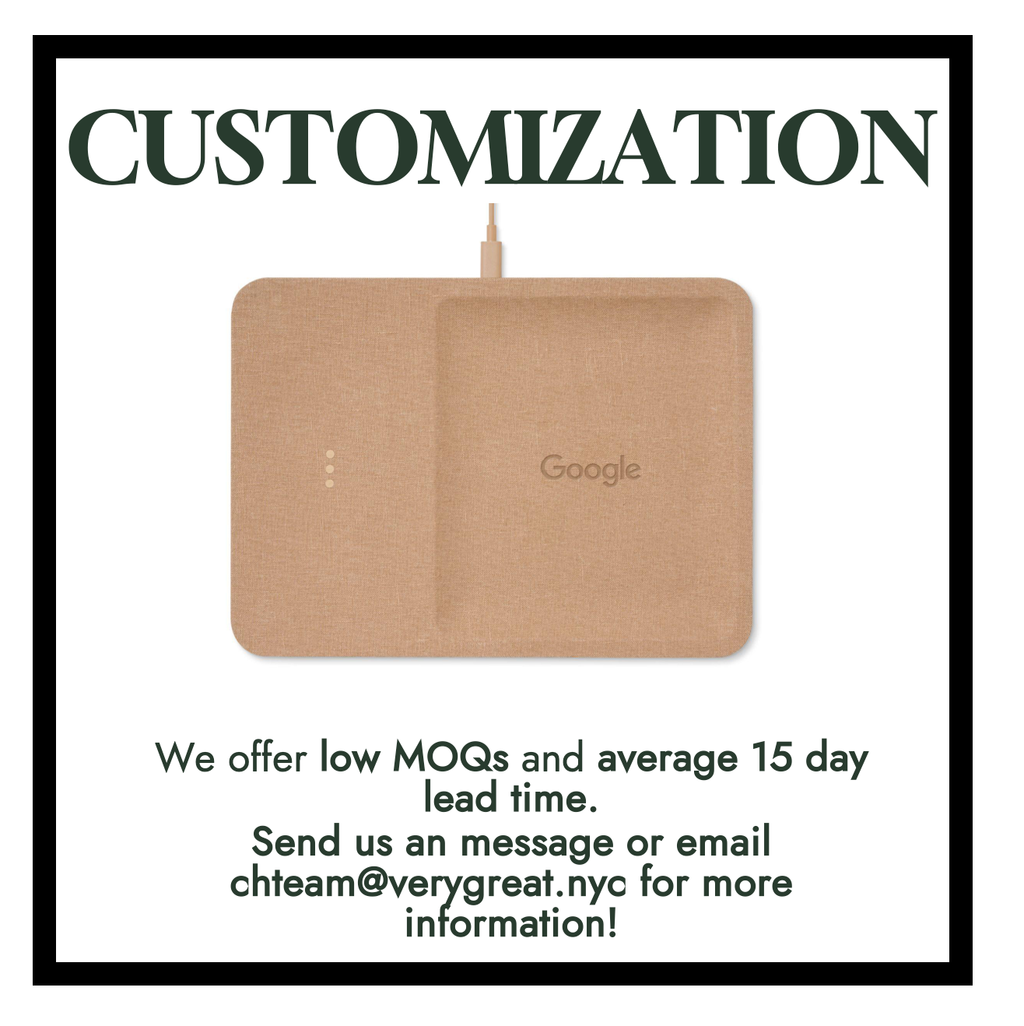 Courant - CATCH:3 - Essentials Linen Wireless Charger with Valet Tray