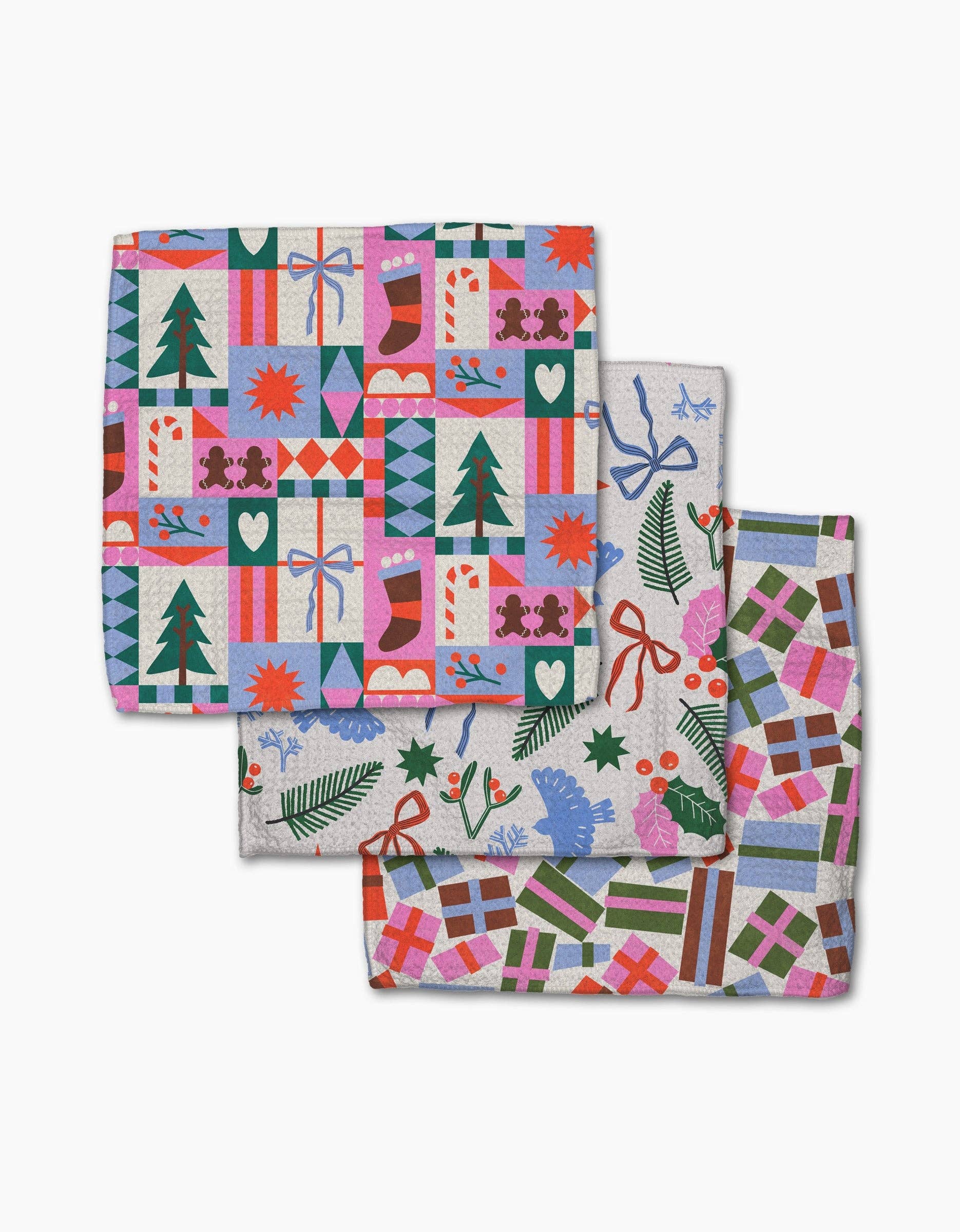 Geometry - Festive Cheer Dishcloth Set