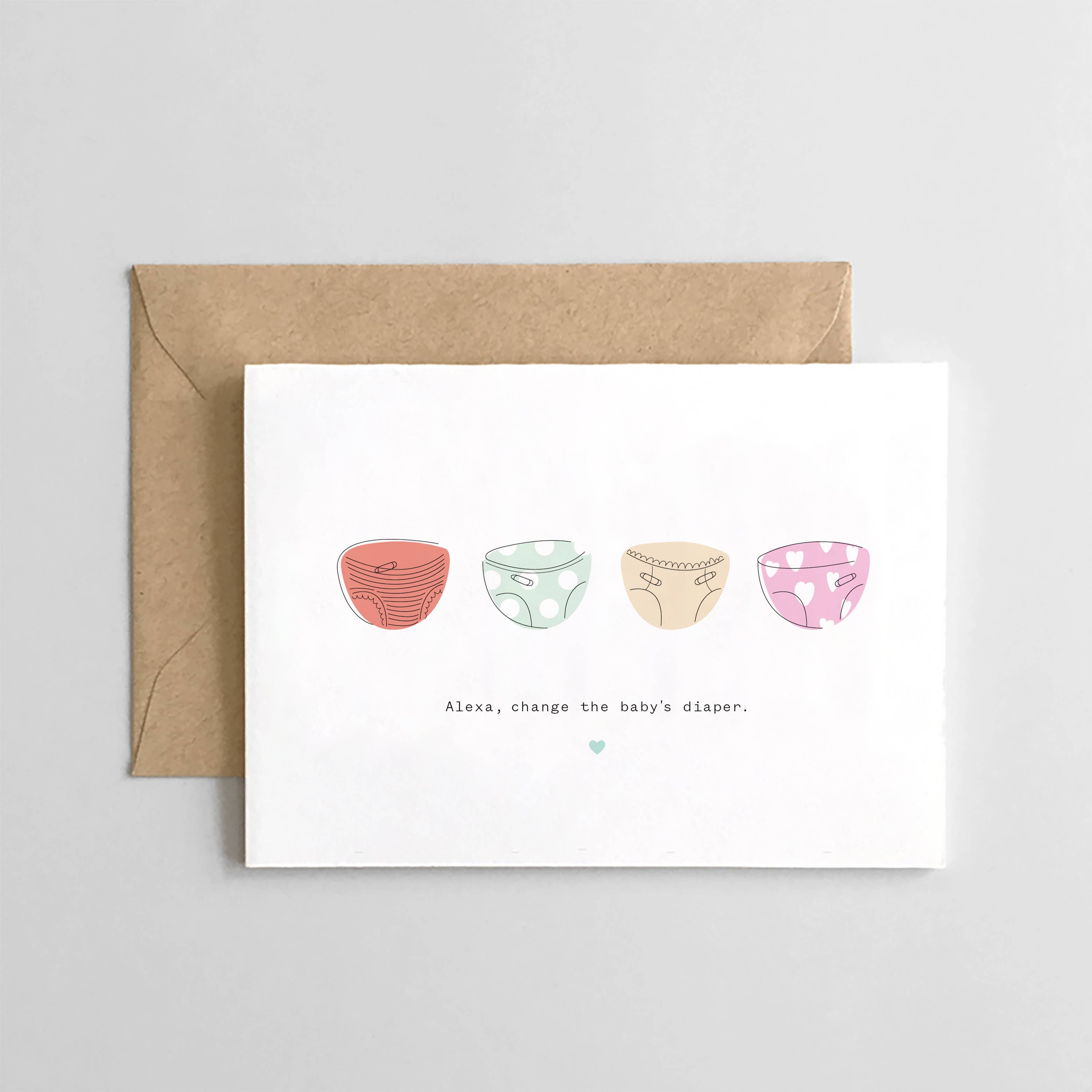 Spaghetti & Meatballs - Alexa, change the baby's diaper - New Baby Card