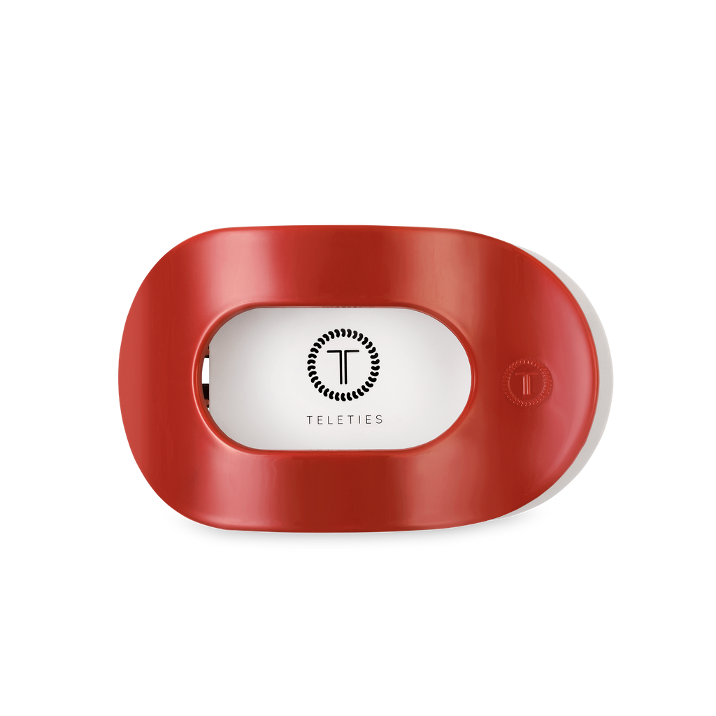 TELETIES - Flat Round Hair Clip | Medium | Red Carpet Ready