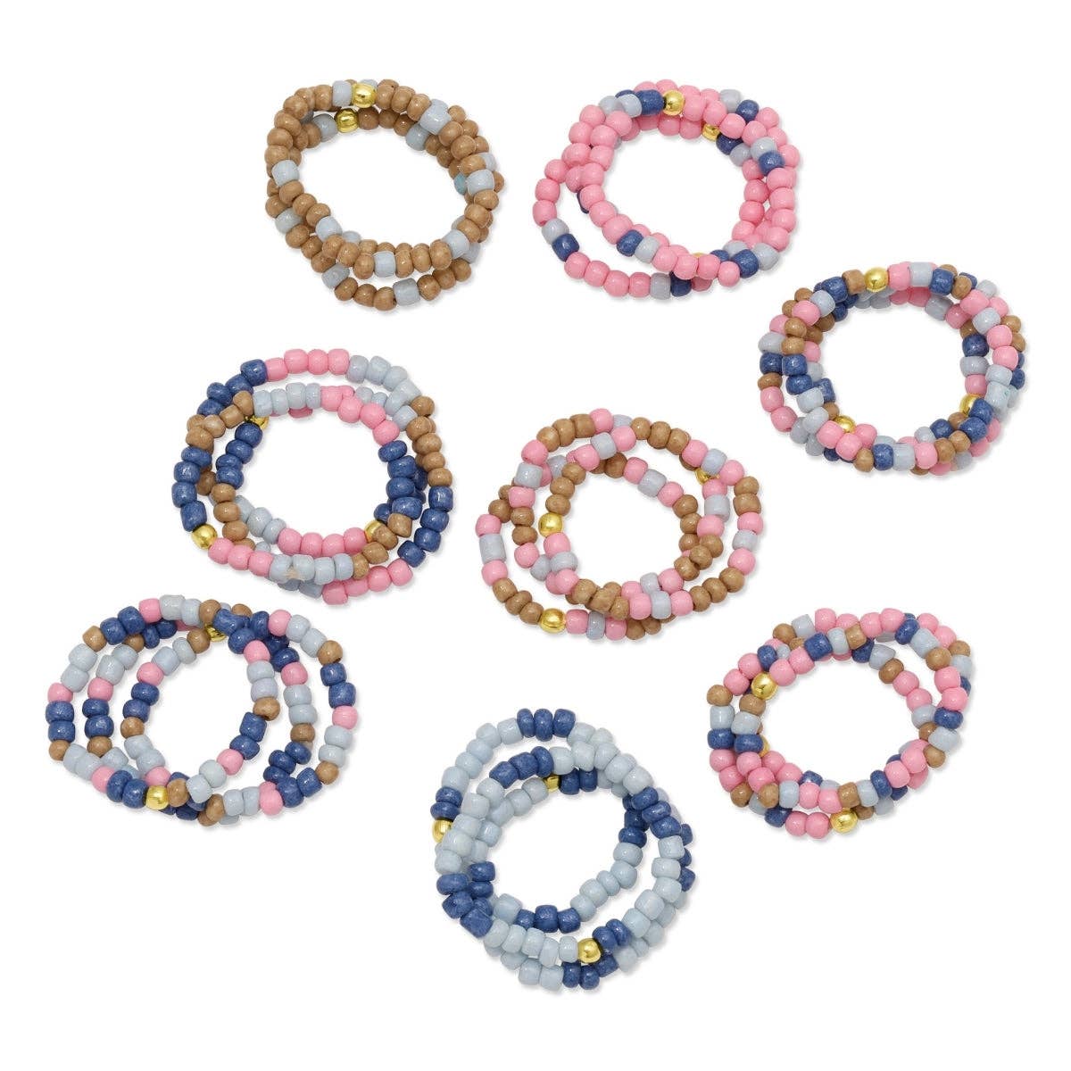Splendid Iris - Assorted Color 2mm Stretch Seed Bead Rings