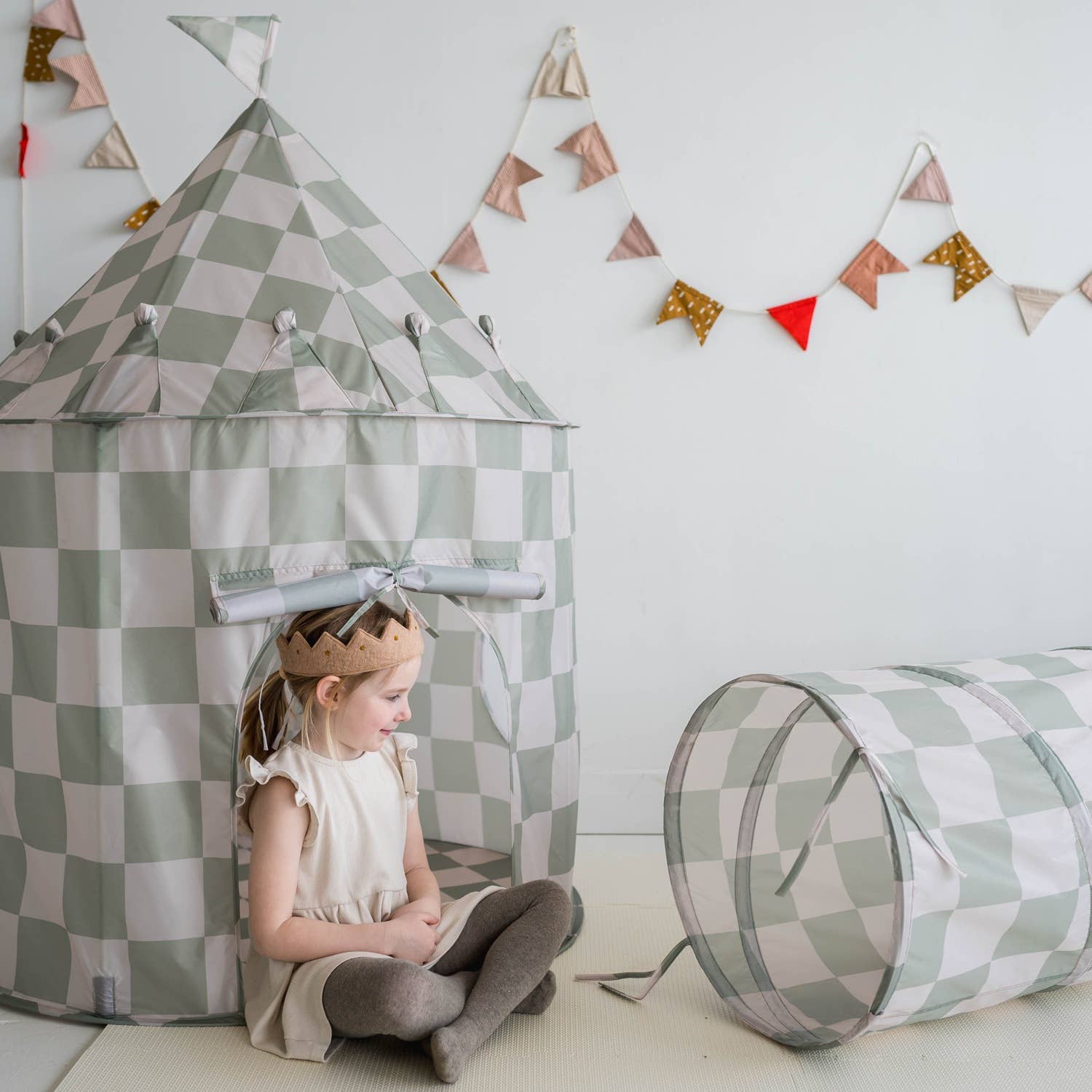 3 Sprouts - Recycled Fabric Play Tent Castle - Prints