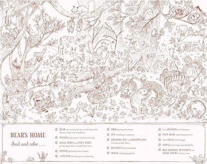 Abrams - Brown Bear Wood: A Search-and-Find Coloring Book: Over 100