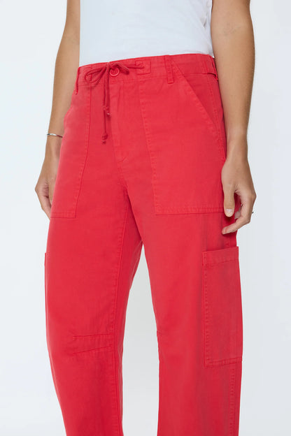 Pistola Sabrina Curved Utility Pants - Maraschino Red
