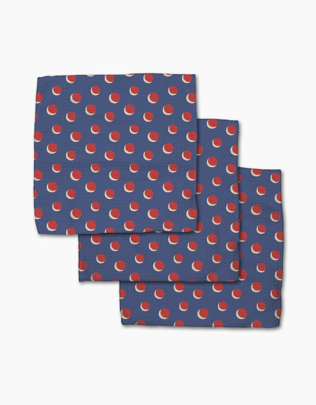 Geometry - Four In A Row Dot Blue Dishcloth Set