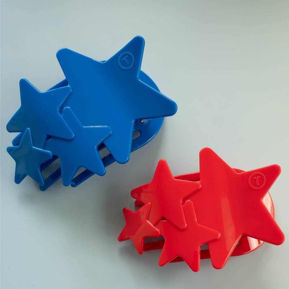 TELETIES - Flat Hair Clip | Small | Blue Shooting Star