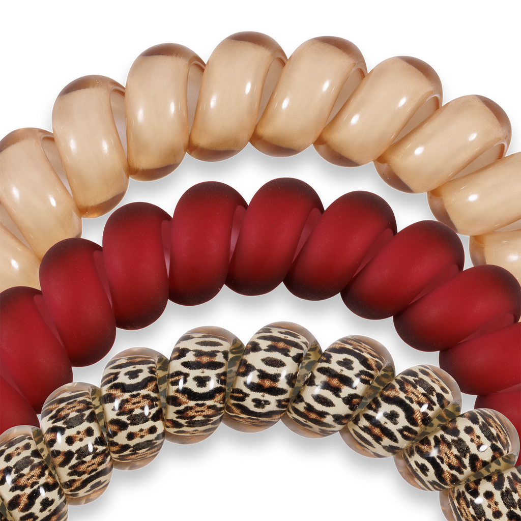 TELETIES - Spiral Hair Coils | Large | Wild Side Hair Ties