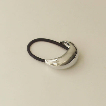 nar'sha - Narrow Crescent Metal Cuff Hair Tie | Silver
