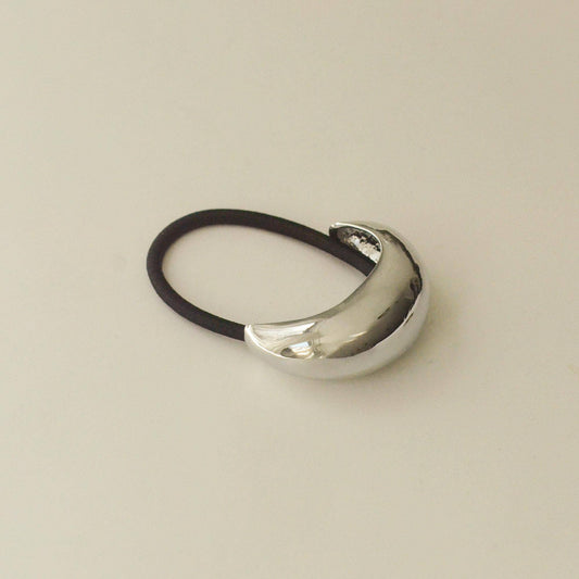 nar'sha - Narrow Crescent Metal Cuff Hair Tie | Silver