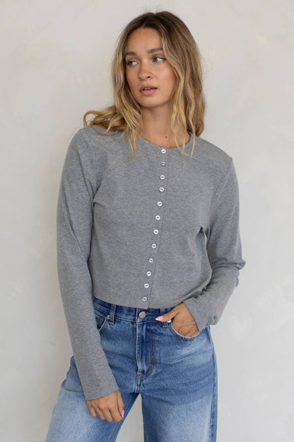 Lola Button Front Cardigan Top