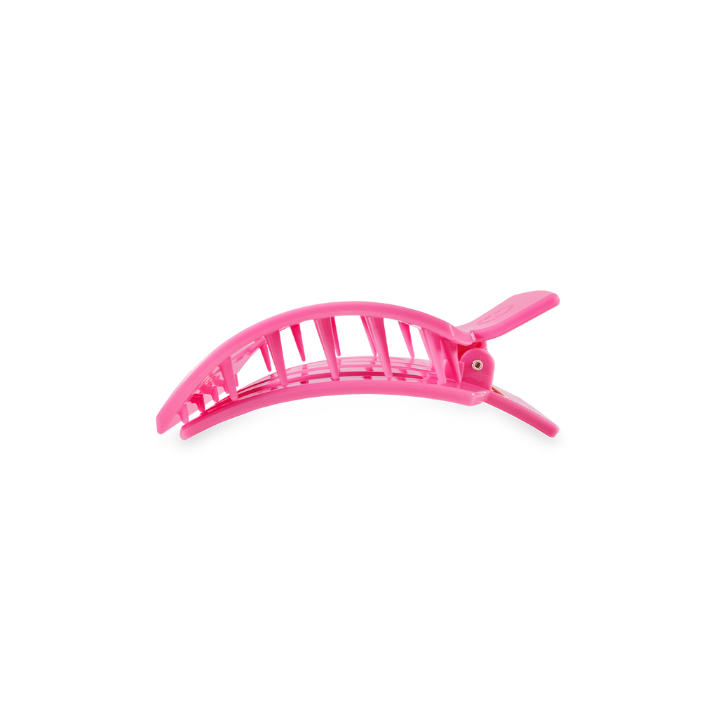 TELETIES - Square Flat Hair Clip | Small | Paradise Pink