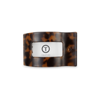 TELETIES - Flat Rectangle Hair Clip | Small | Tortoise