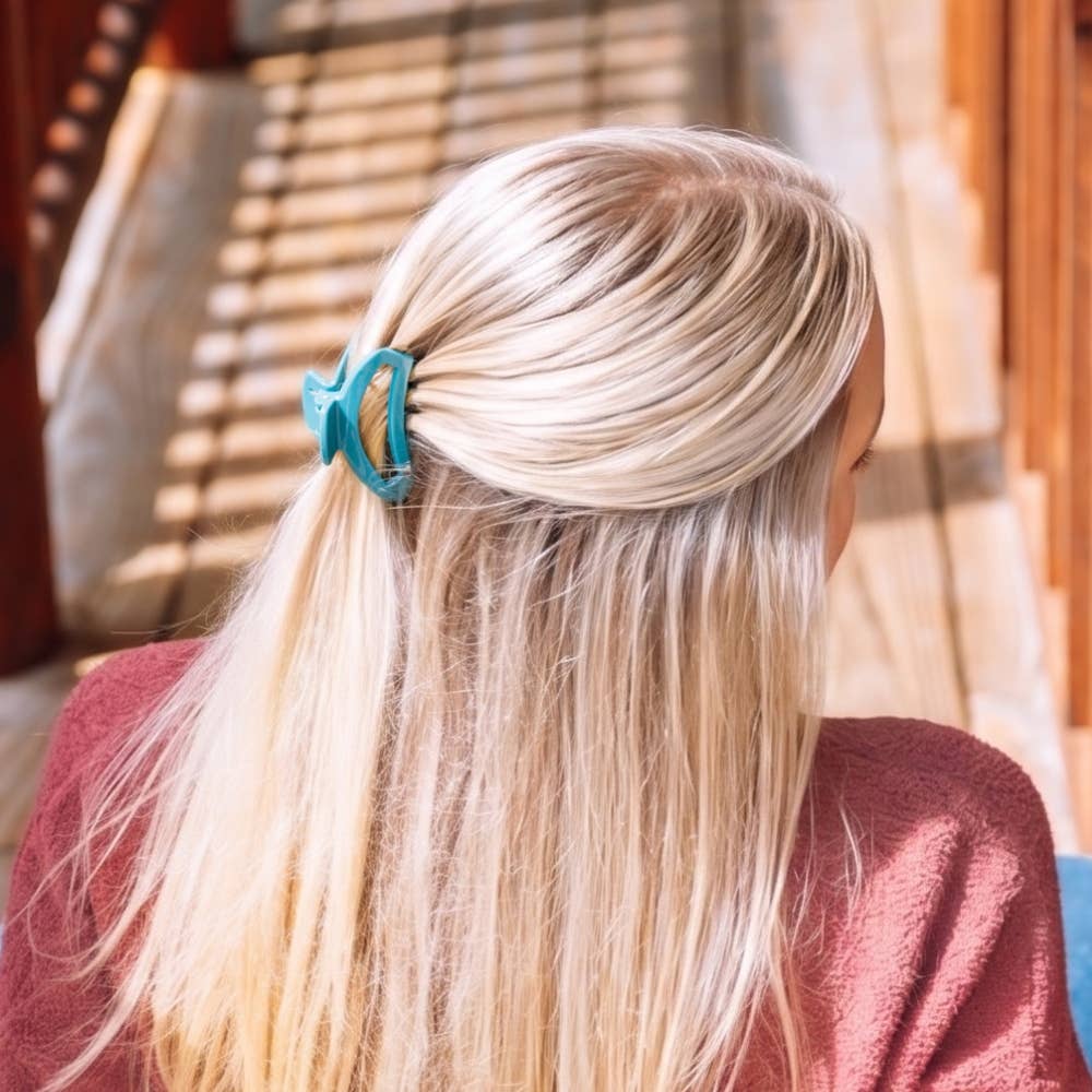 TELETIES - Open Teal With It Small Hair Clip