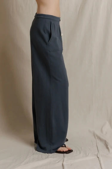 perfectwhitetee - noa french terry drawstring pant w/ pockets - turbulence