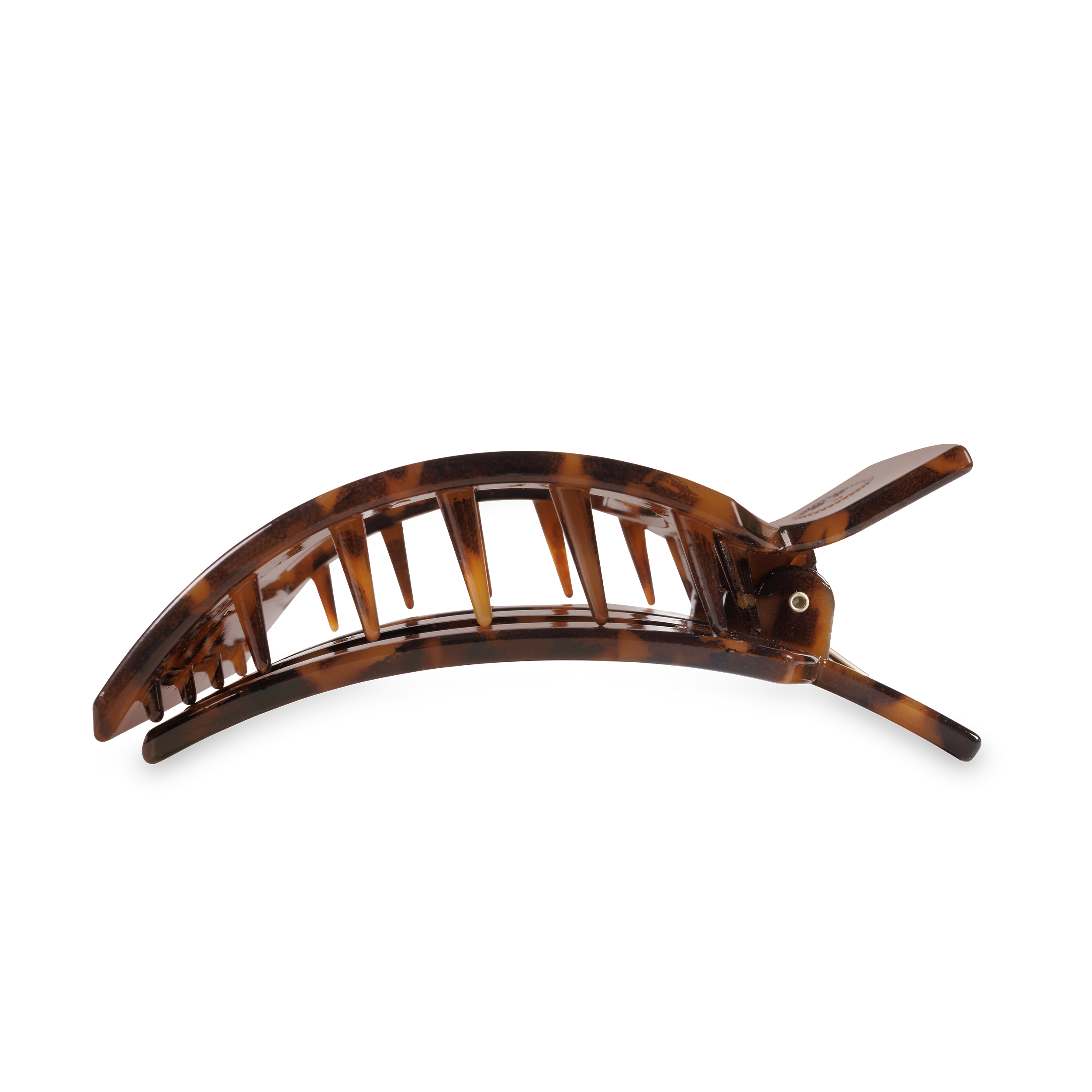 TELETIES - Square Flat Hair Clip | Large | Tortoise