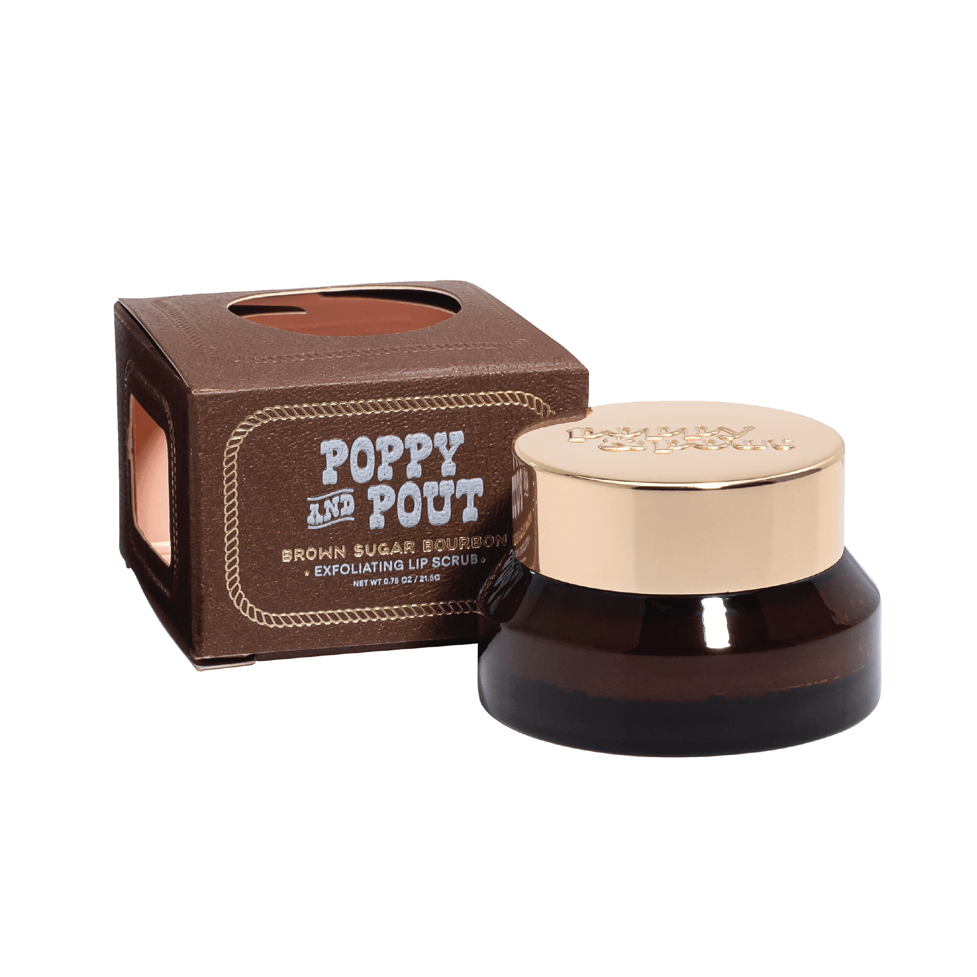 Poppy & Pout - Lip Scrub, Rhinestone Rodeo, Brown Sugar Bourbon
