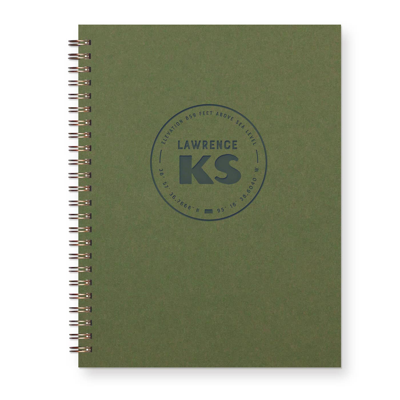 Ruff House Print Shop - Custom City Geotag Journal: Lined Notebook - Atlantic, IA