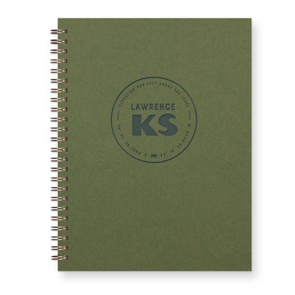 Ruff House Print Shop - Custom City Geotag Journal: Lined Notebook - Atlantic, IA