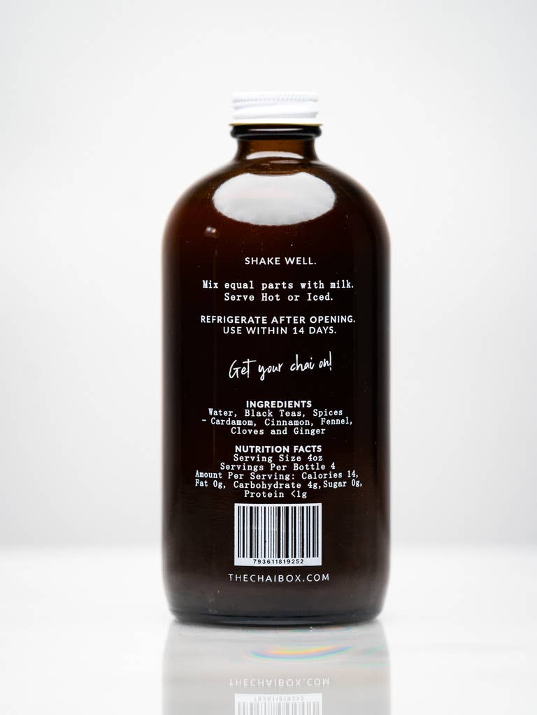 The Chai Box - Chai Concentrate 16 oz Glass Bottle