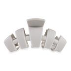 TELETIES - Classic Hair Clip | Large | Silver Flames