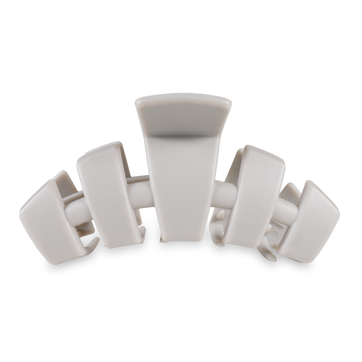 TELETIES - Classic Hair Clip | Large | Silver Flames