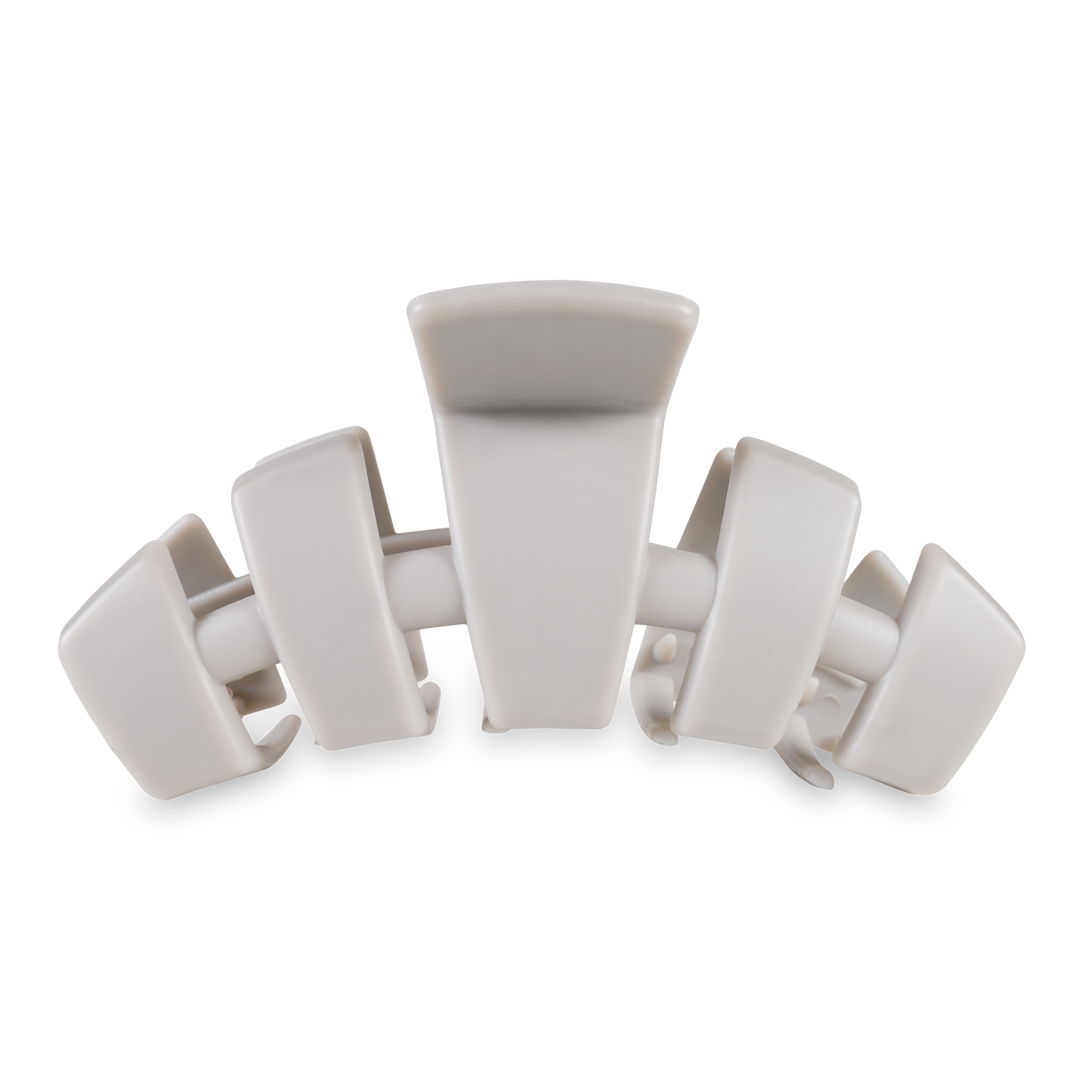 TELETIES - Classic Hair Clip | Large | Silver Flames