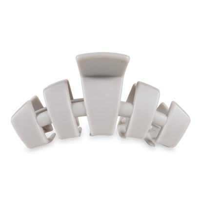 TELETIES - Classic Hair Clip | Large | Silver Flames