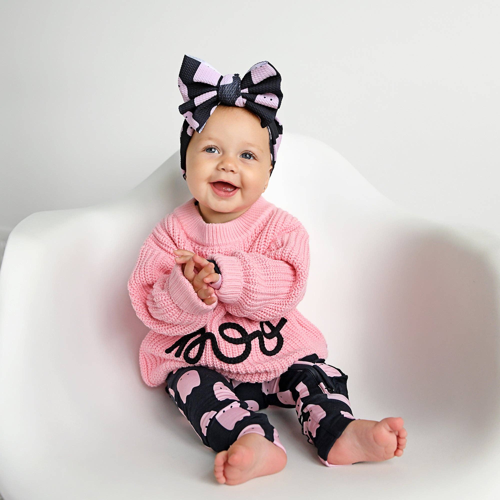 Gigi and Max - Shade Black Ghosts HEADWRAP Halloween Hair Accessory