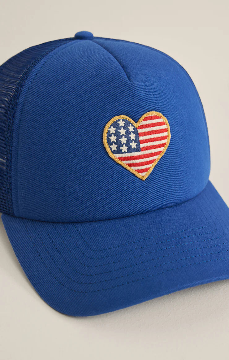 Z Supply Heart Flag Trucker Hat