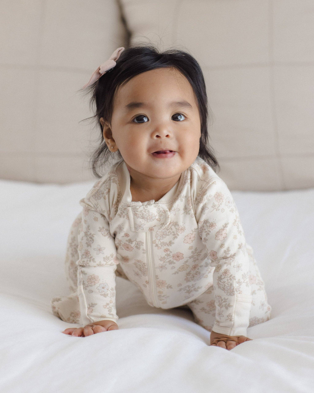 Quincy Mae - Zip Long Sleeve Sleeper Footie Floral Vine