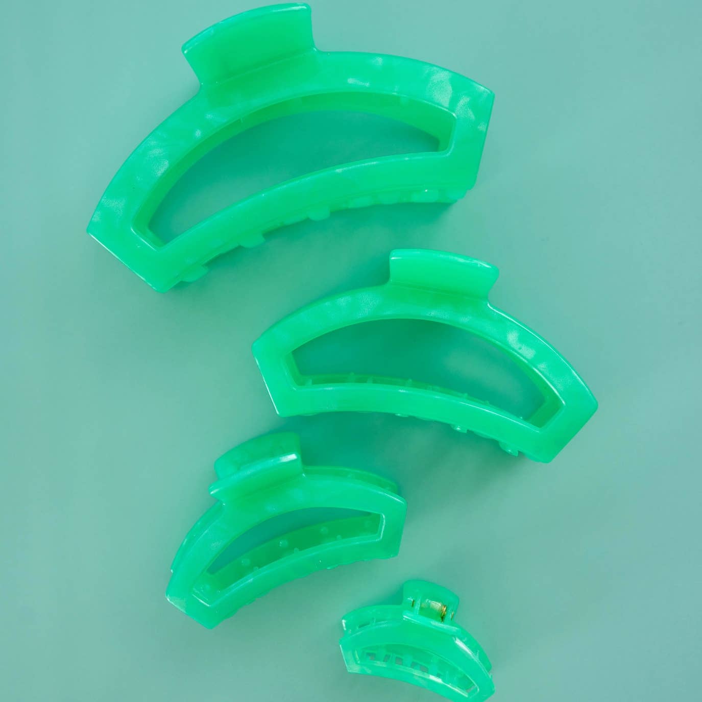 TELETIES - Open Hair Clip | Large | Spring Splash