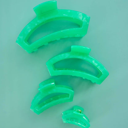 TELETIES - Open Hair Clip | Large | Spring Splash