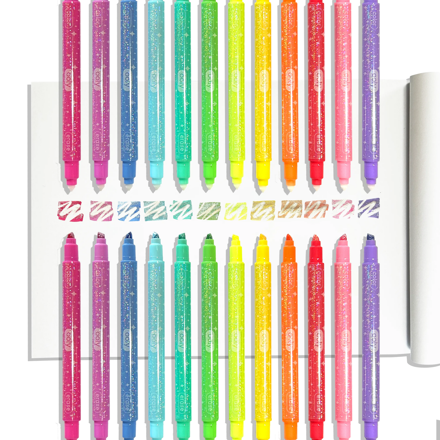 OOLY - Make no Mistake!: Glittery Erasable Markers (Set of 12)