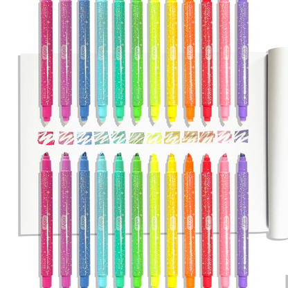 OOLY - Make no Mistake!: Glittery Erasable Markers (Set of 12)