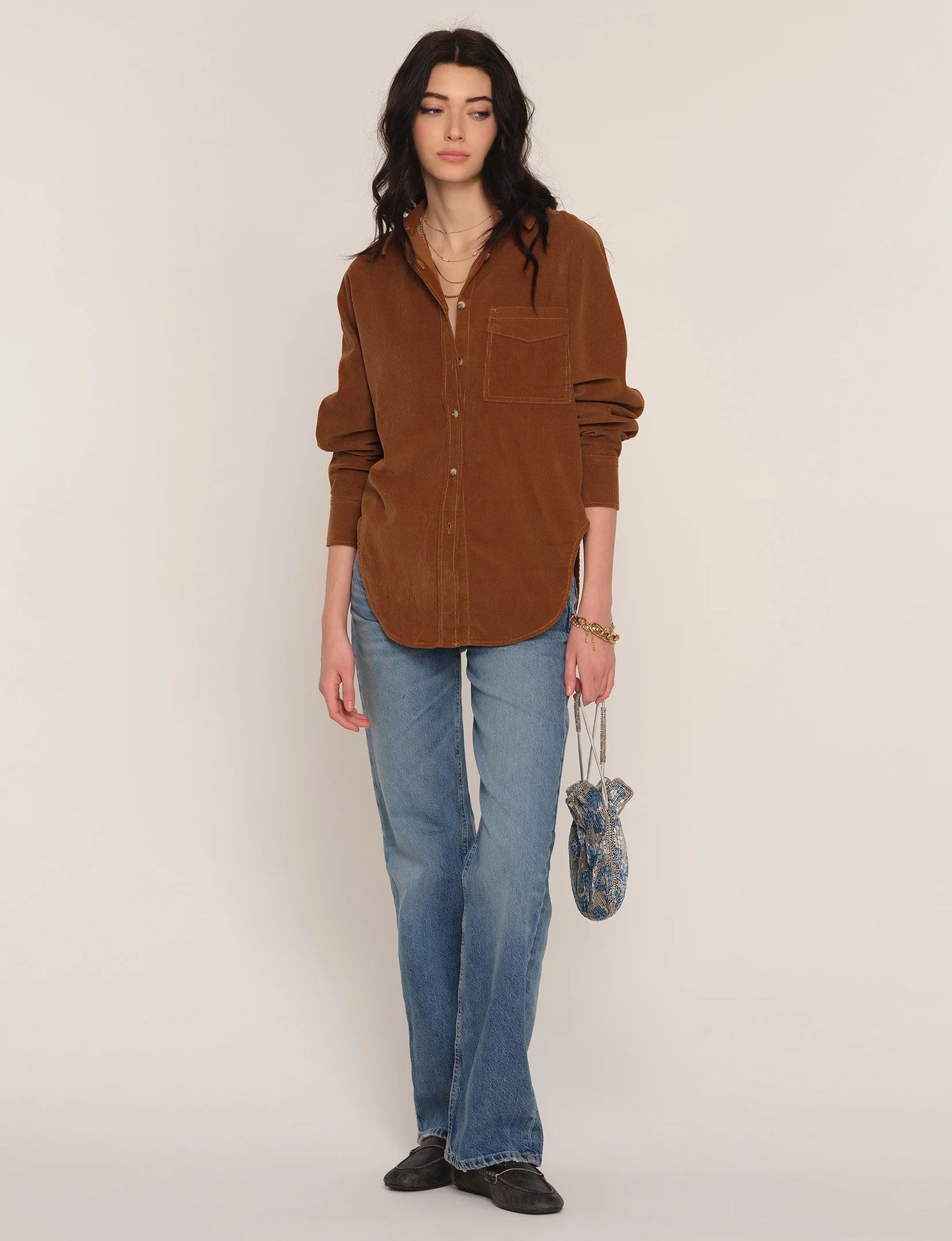 Heartloom Morocco Denim Top - Caramel