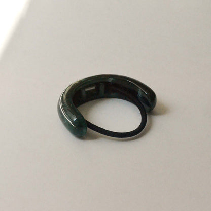 nar'sha - Wide Arch Acrylic Ponytail Hair Tie | Green
