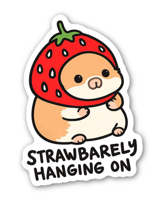 inviting affairs paperie - Strawbarely Hanging On Sticker
