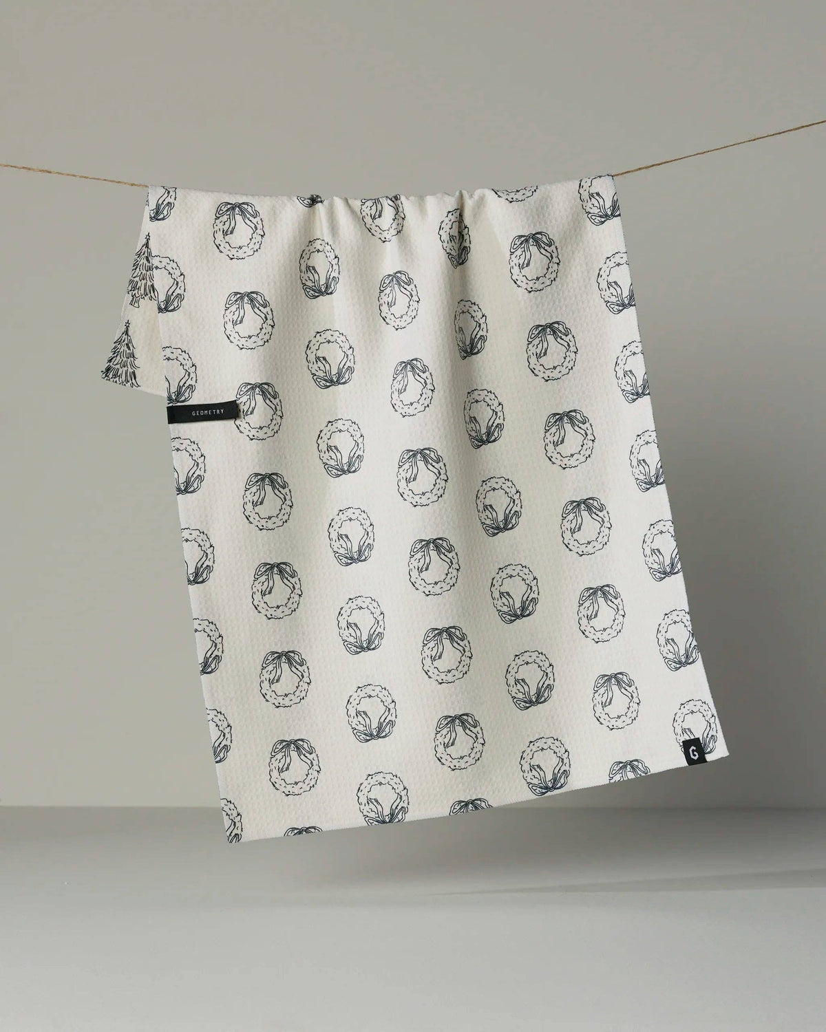 Geometry - Evergreen Sketches Luxe Kitchen Towel - Holiday 2026