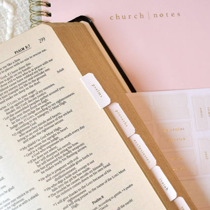 Church Notes Co. - Pink and Cream Bible Tabs