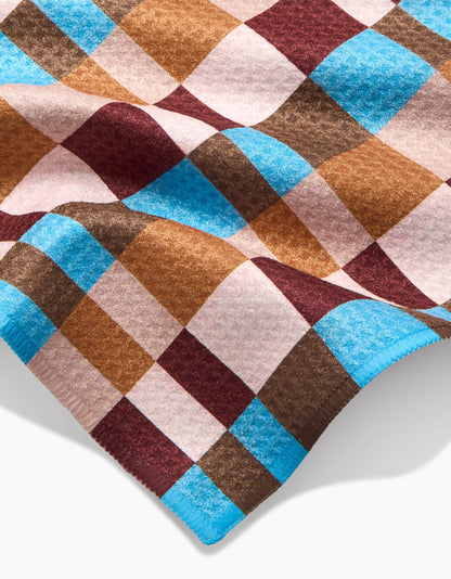 Geometry - Cozy Day Checkers Bar Towel