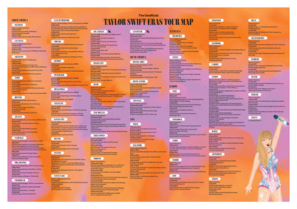 The Unofficial Taylor Swift Eras Tour Map