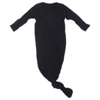 Three Little Tots - Black Ribbed Knotted Gown