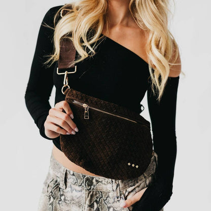 Pretty Simple - Suede Westlyn Woven Bum Bag