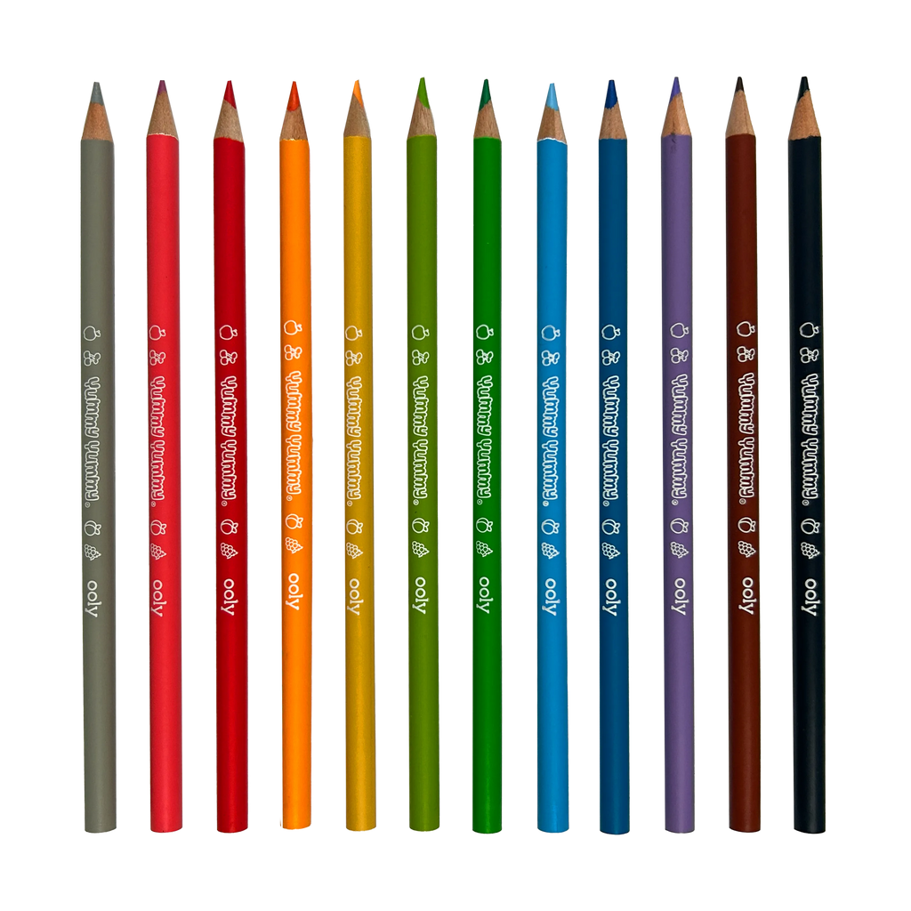 OOLY - Yummy Yummy Fruit Scented Colored Pencils- Set of 12