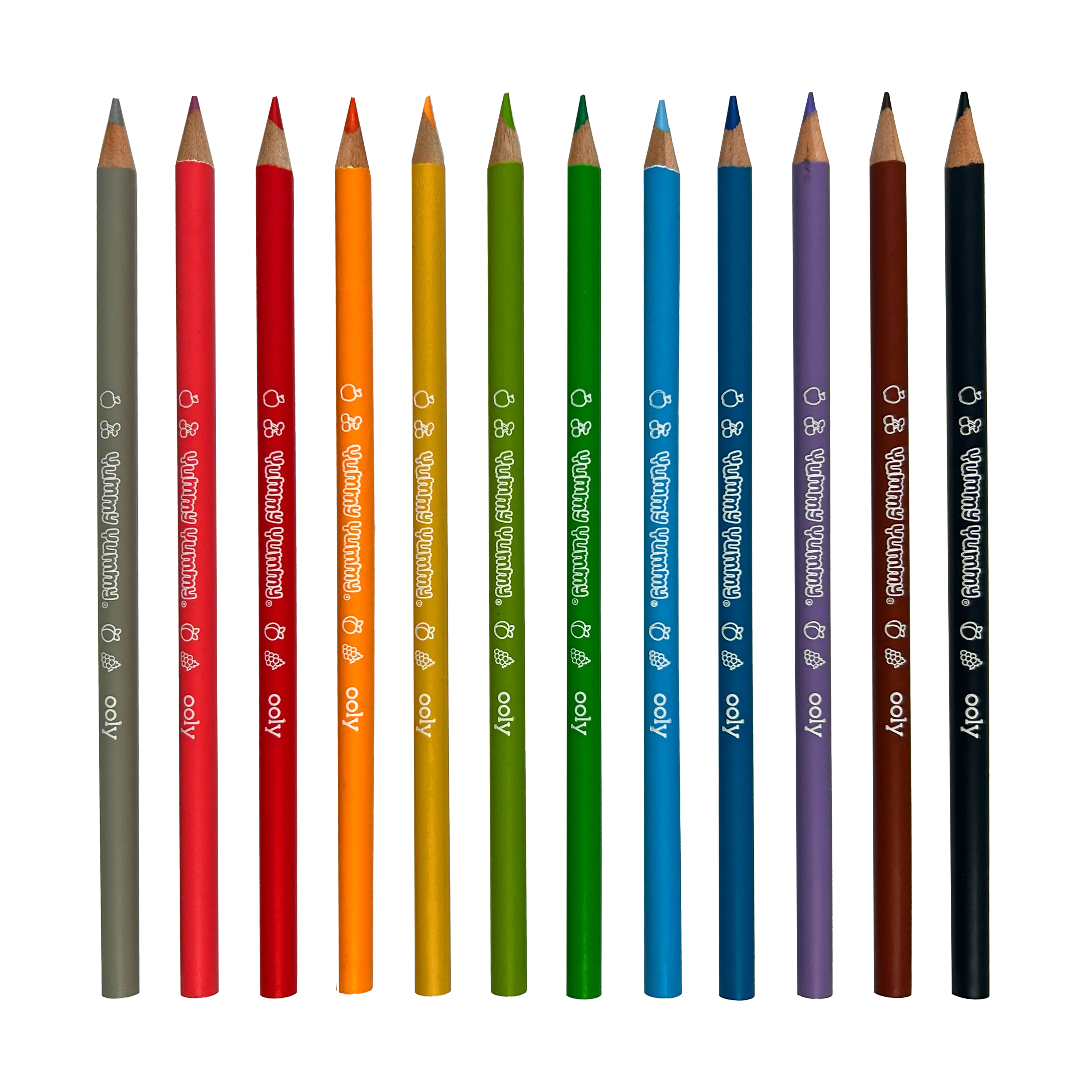 OOLY - Yummy Yummy Fruit Scented Colored Pencils- Set of 12